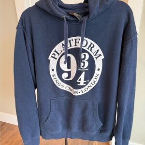 The Harry Potter Shop - Platform 9 3/4 Navy Hoodie - size XL -